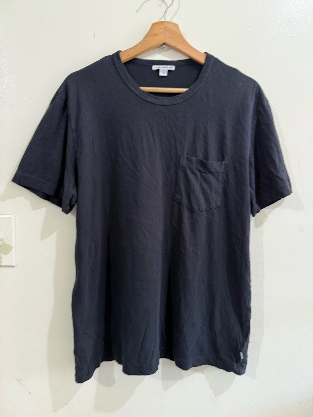 James Perse Navy Short Sleeve Pocket Tee